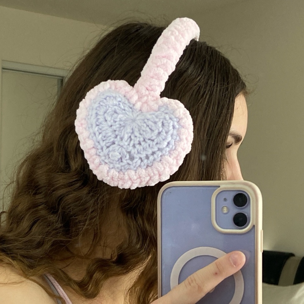 Hand crochet earmuffs 😊
Note: I take special requests💗